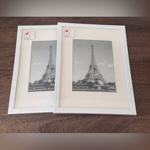 NEW! Set of Two 9x12 Picture Frames in White